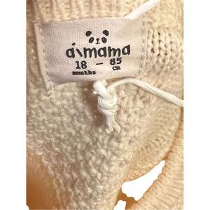 AIMAMA fisherman's unisex Cable Knit Pullover Sweater Ivory 18-24‎ NWT crew neck